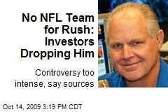 No NFL Team for Rush: Investors Dropping Him