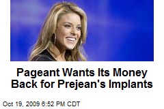 Pageant Wants Its Money Back for Prejean's Implants