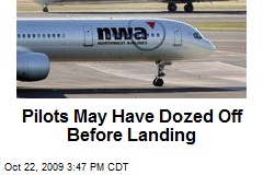 Pilots May Have Dozed Off Before Landing