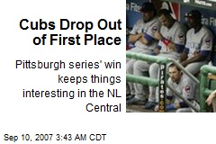 Cubs Drop Out of First Place