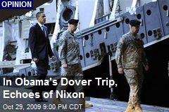 In Obama's Dover Trip, Echoes of Nixon