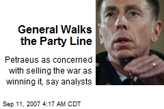 General Walks the Party Line