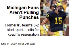 Michigan Fans Aren't Pulling Punches