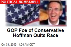 GOP Foe of Conservative Hoffman Quits Race