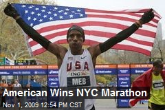 American Wins NYC Marathon