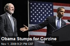 Obama Stumps for Corzine