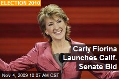 Carly Fiorina Launches Calif. Senate Bid
