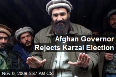 Afghan Governor Rejects Karzai Election