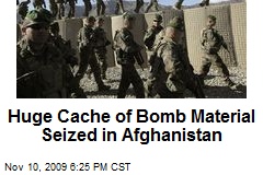 Huge Cache of Bomb Material Seized in Afghanistan