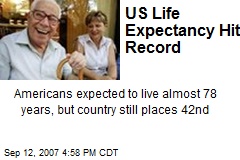 US Life Expectancy Hits Record