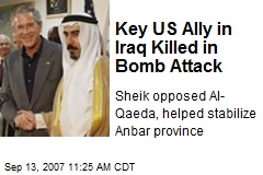 Key US Ally in Iraq Killed in Bomb Attack
