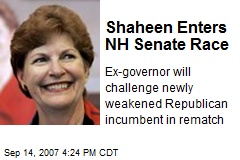 Shaheen Enters NH Senate Race