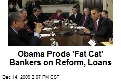 Obama Prods 'Fat Cat' Bankers on Reform, Loans