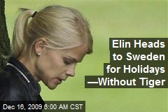 Elin Heads to Sweden for Holidays &mdash;Without Tiger