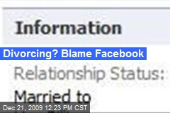 Divorcing? Blame Facebook