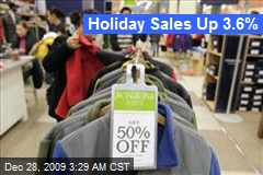 Holiday Sales Up 3.6%