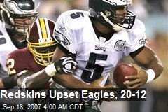 Redskins Upset Eagles, 20-12