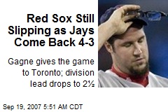 Red Sox Still Slipping as Jays Come Back 4-3