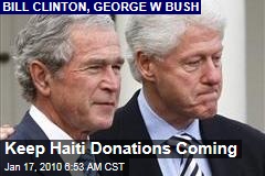Keep Haiti Donations Coming