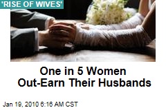 One in 5 Women Out-Earn Their Husbands