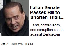 Italian Senate Passes Bill to Shorten Trials...