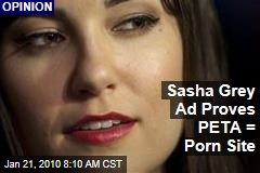 Sasha Grey Ad Proves PETA = Porn Site
