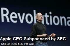 Apple CEO Subpoenaed by SEC