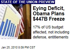 Eying Deficit, Obama Plans $447B Freeze
