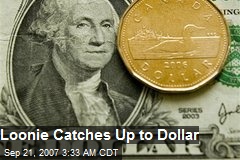 Loonie Catches Up to Dollar