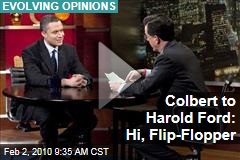 Colbert to Harold Ford: Hi, Flip-Flopper