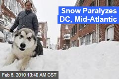Snow Paralyzes DC, Mid-Atlantic