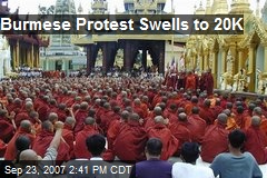 Burmese Protest Swells to 20K