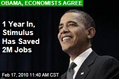 1 Year In, Stimulus Has Saved 2M Jobs
