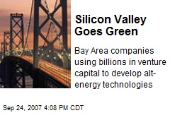 Silicon Valley Goes Green