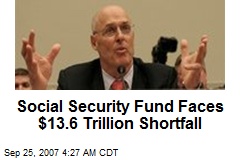 Social Security Fund Faces $13.6 Trillion Shortfall