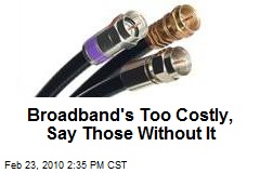 Broadband's Too Costly, Say Those Without It