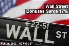 Wall Street Bonuses Surge 17%