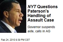 NYT Questions Paterson's Handling of Assault Case