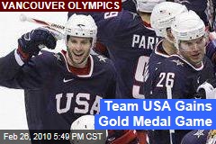 Team USA Gains Gold Medal Game