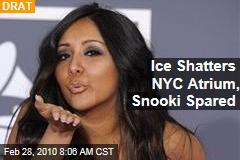 Ice Shatters NYC Atrium, Snooki Spared