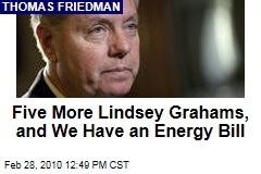 Five More Lindsey Grahams, and We Have an Energy Bill