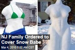 NJ Family Ordered to Cover Snow Babe