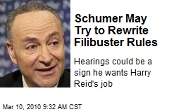 Schumer May Try to Rewrite Filibuster Rules