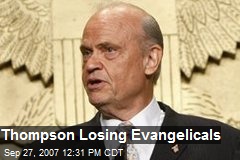 Thompson Losing Evangelicals