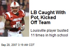 LB Caught With Pot, Kicked Off Team