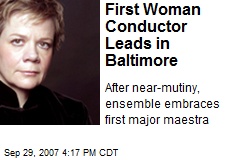 First Woman Conductor Leads in Baltimore