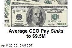 Average CEO Pay Sinks to $9.5M