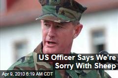 US Officer Says We're Sorry With Sheep