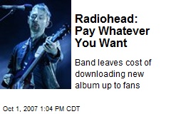 Radiohead: Pay Whatever You Want