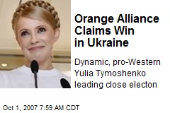 Orange Alliance Claims Win in Ukraine
